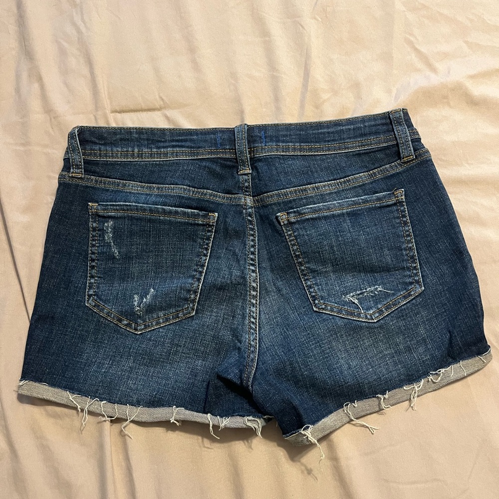 Distressed Blue Jean Shorts - Picture 3 of 3